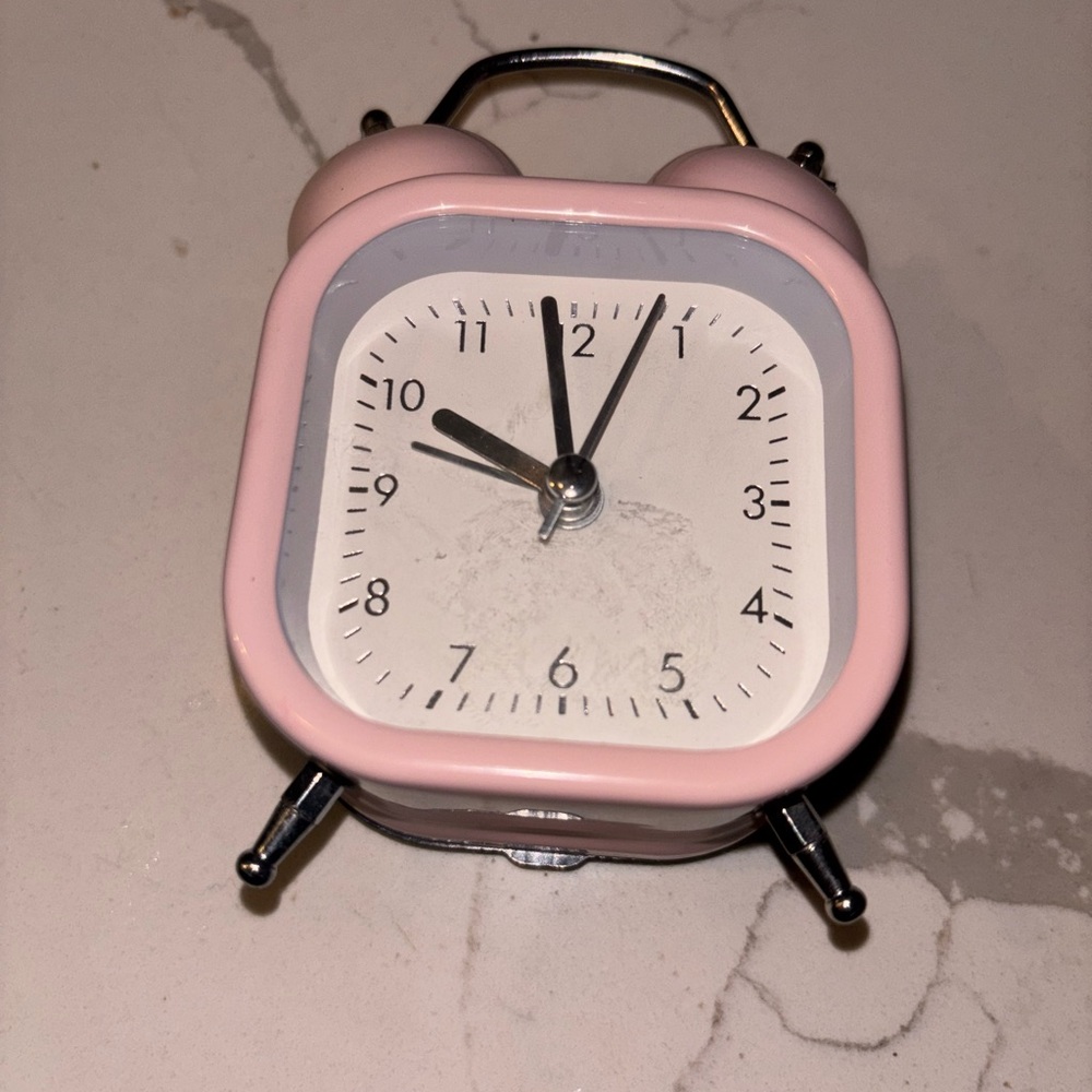 Charming Pink Twin Bell Alarm Clock